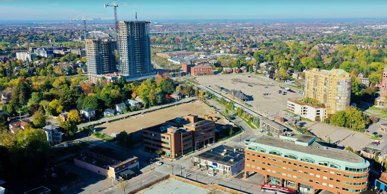 Brampton city park and skyline