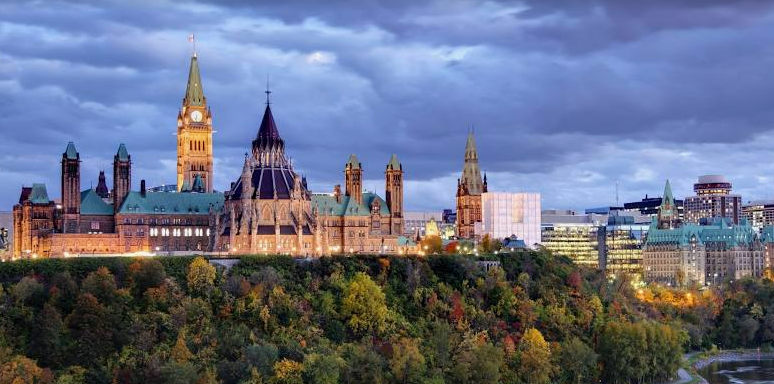 Ottawa parliament and skyline