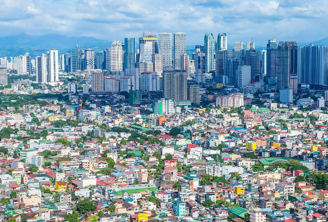Quebec scenic skyline and streets