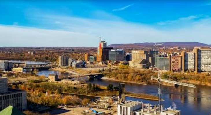 Gatineau skyline by the river